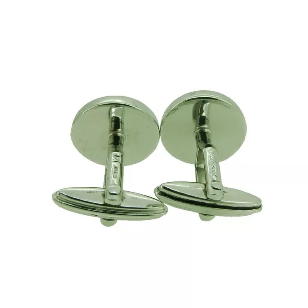S.T.Dupont Cufflinks Button Design Silver & Gold … - image 4